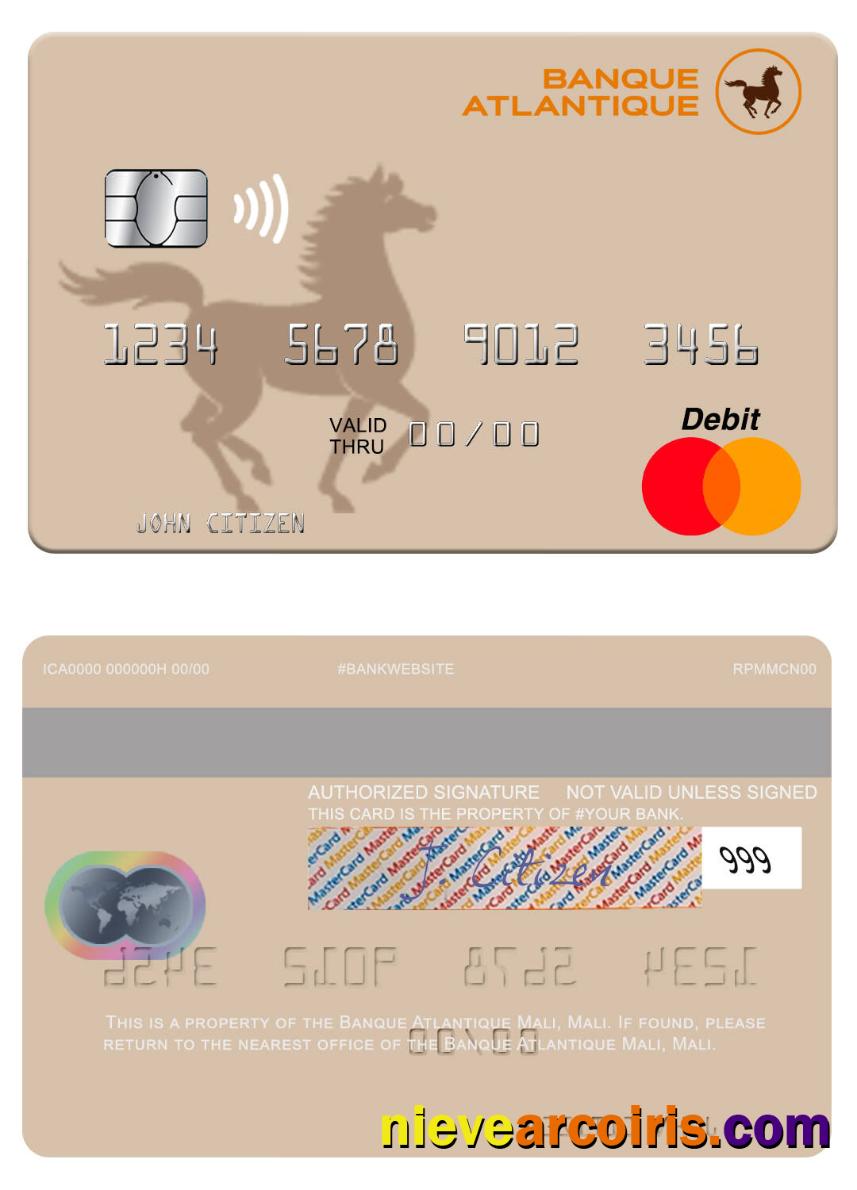 Mali Banque Atlantique Mali mastercard